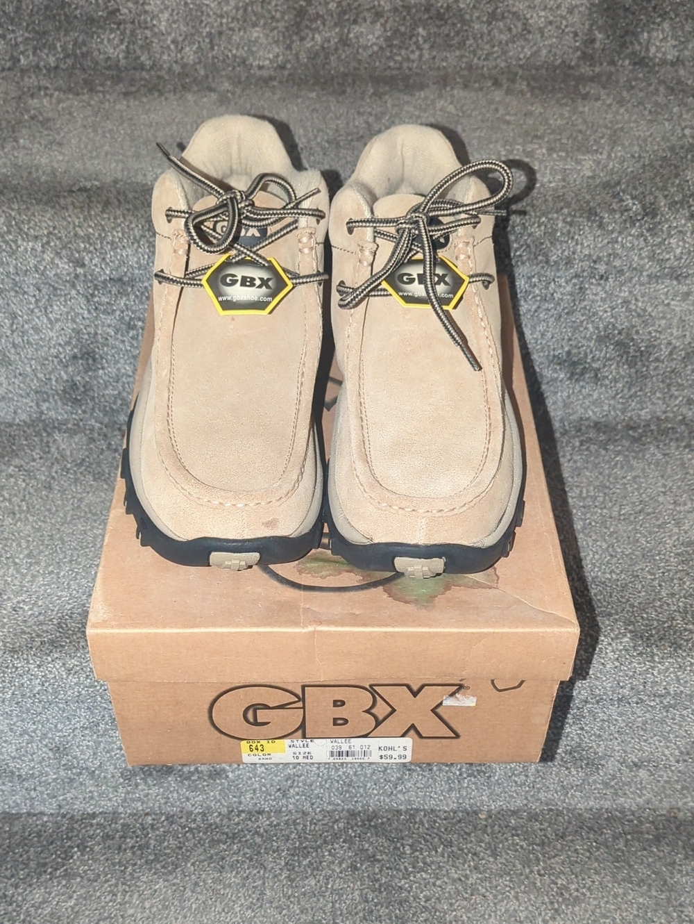 GBX Tan Suede Slip-On Lace Ankle Boots